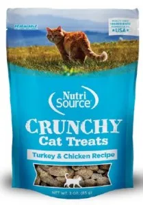 3oz Nutrisource Cat Crunchy Treats Turkey/Chick - Items on Sale Now